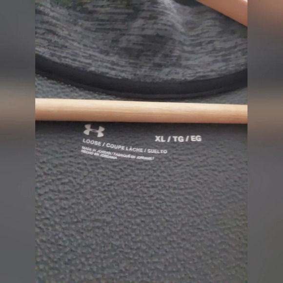 Under Armour Mens XL Storm Gear 1/4 zip up Pullover Sweatshirt Black Spacedye - Picture 8 of 12